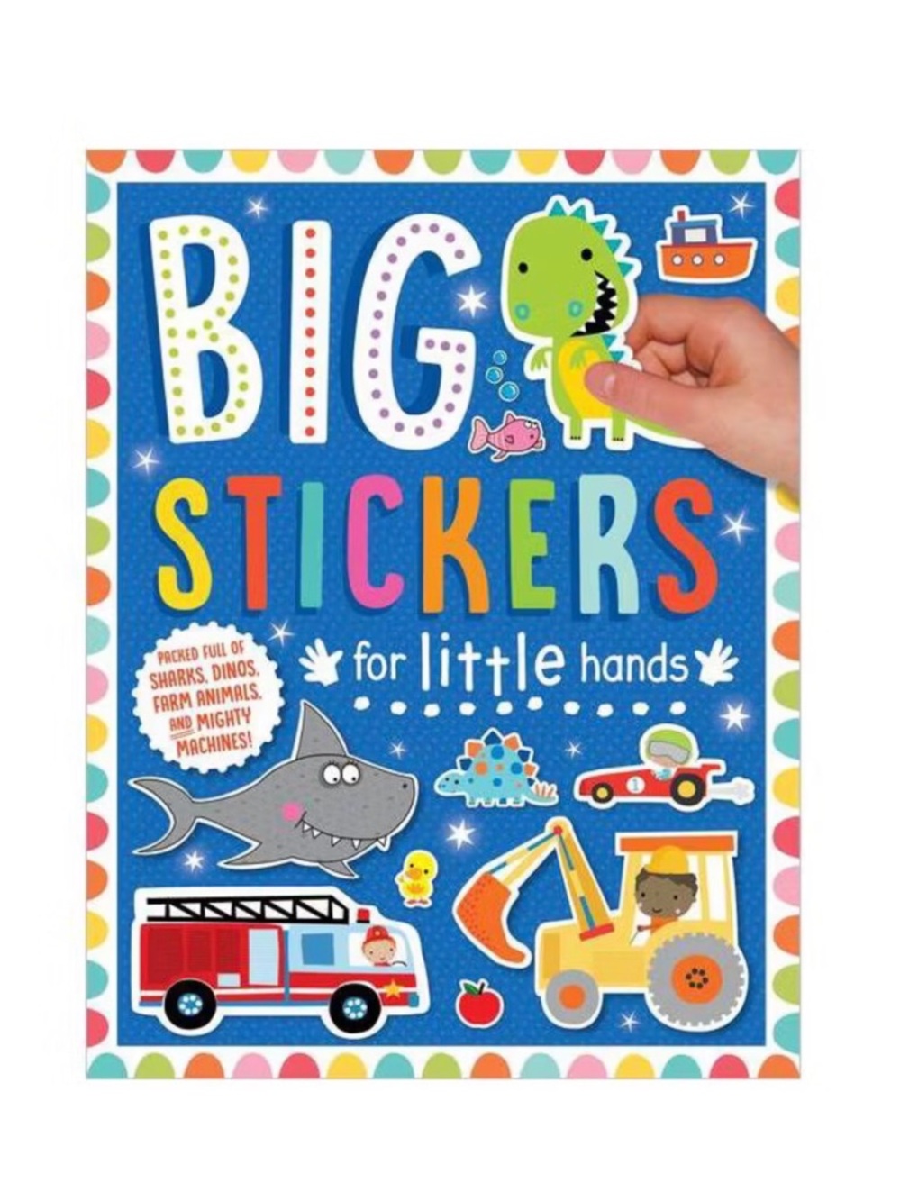📚 Kids Activity Book - Big Stickers Little Hands - Sharks, Dinos, Machines 📚 NEW